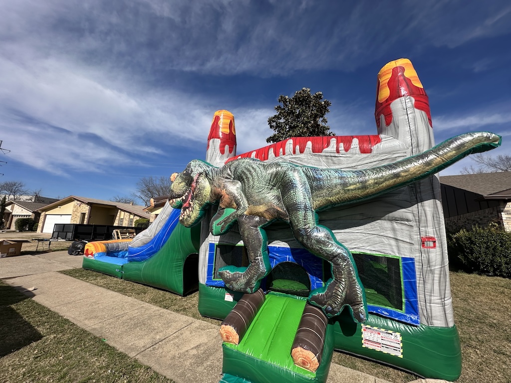 Dino Combo bounce house rental in Dallas